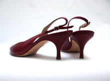 Escada Slingback Shoes in Raspberry Snakeskin, UK6.5