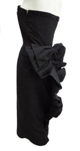 Vintage Black Silk Strapless Cocktail Dress c.1984 UK10-12