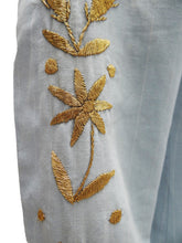 Vintage Dolce & Gabbana Double Breasted Linen Trouser Suit with Gold Embroidery, c.1993 UK10-12