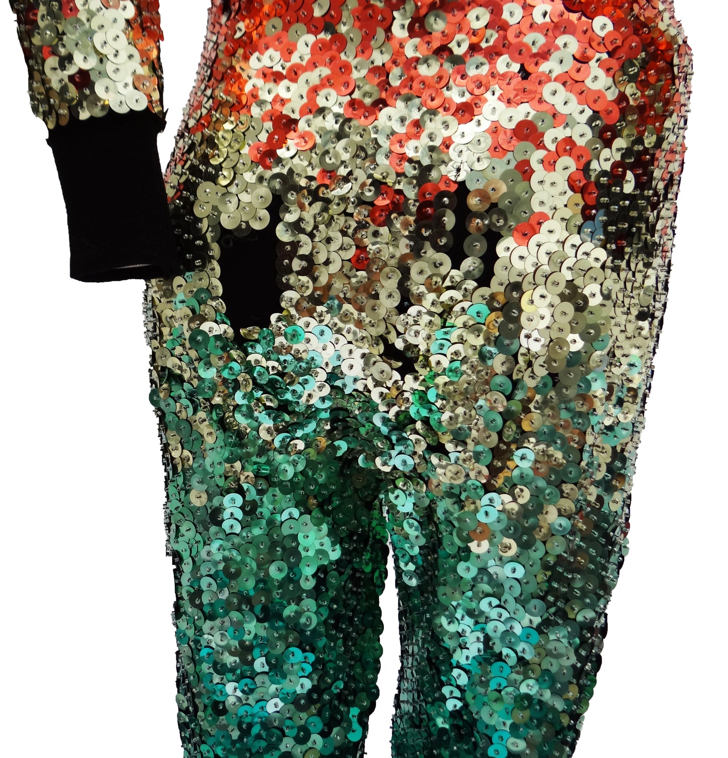 Vintage Ozbek Rainbow Sequinned Catsuit, c.1990