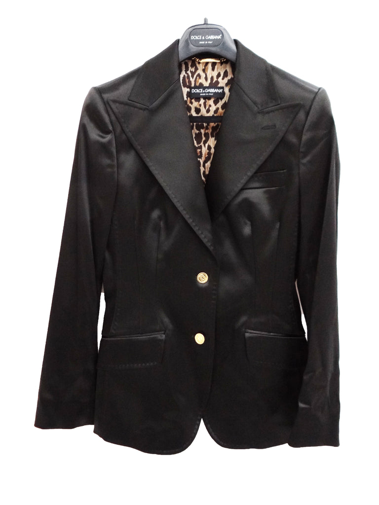 Dolce & Gabbana Trouser Suit in Black Satin, UK12-14 – Menage Modern ...