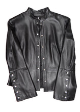 Anne Klein Black Leather Jacket, UK10-12