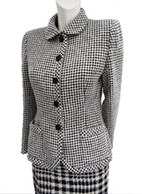 Ungaro Vintage Two Tone Skirt Suit in Houndstooth and Plaid, UK10-12