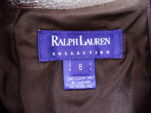 Ralph Lauren Brown Leather Pencil Skirt, UK12