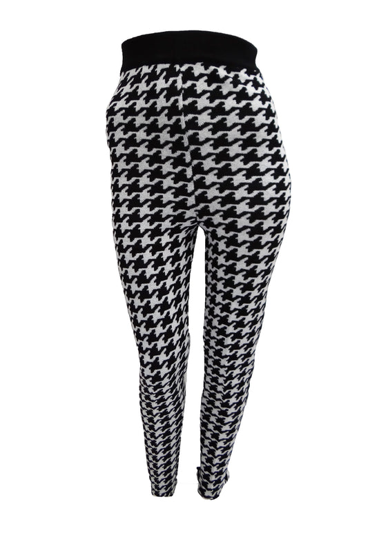 Byblos Vintage Leggings in Oversize Houndstooth Check, UK10