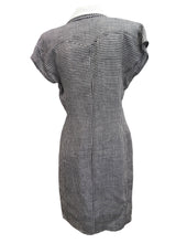 Ungaro Vintage Button-through Houndstooth Dress with Contrasting Collar, UK12