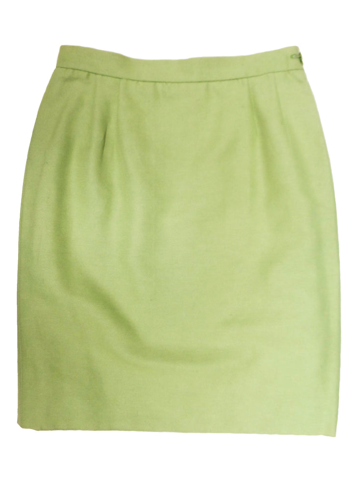 Valentino Vintage Pencil Skirt in Absinthe Green Cotton, UK10 – Menage ...