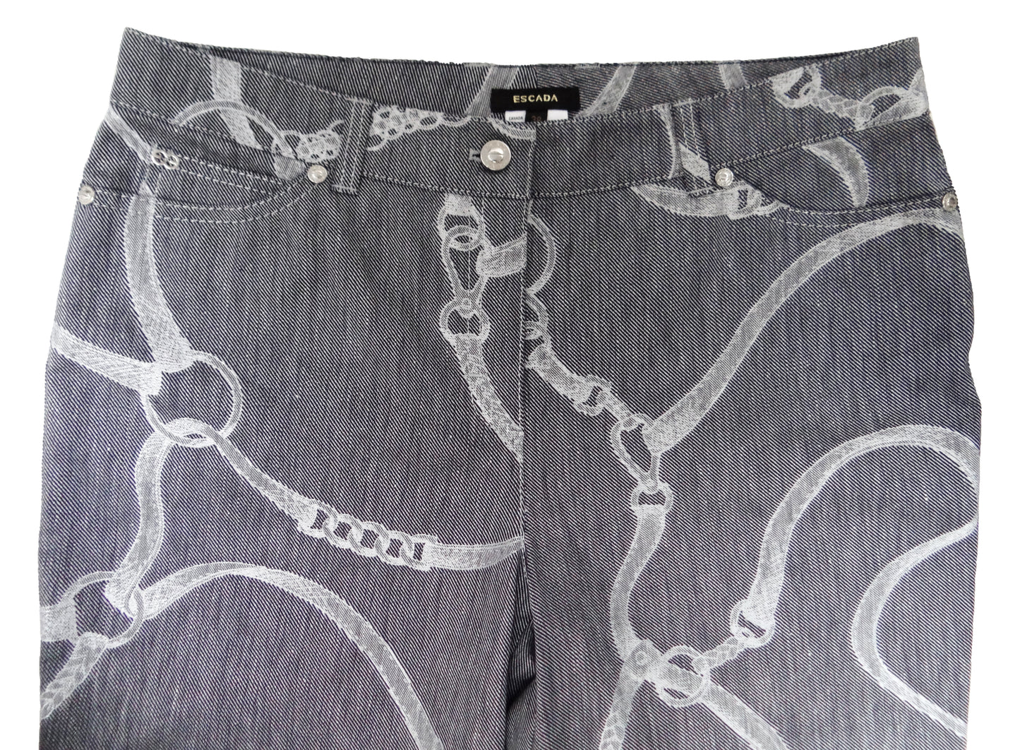 Escada Jeans with Chain and Belt Pattern, UK12