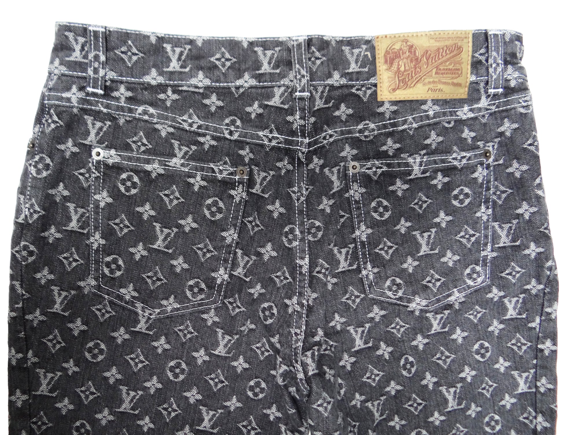 Louis Vuitton Vintage Monogrammed Jeans, UK10