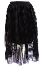 Carven Cutwork Black Mid-length Skirt, UK10
