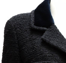 Vintage Norman Hartnell Elegant Black Boucle Skirt Suit UK10