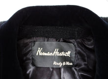 Vintage Norman Hartnell Elegant Black Boucle Skirt Suit UK10