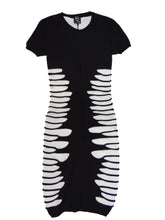 Alexander McQueen Black and White Laddered Knit Dress, UK10