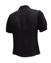 Comme des Garcons Sheer Black Shirt with Knitted Sleeves, UK10