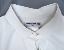 Charles Anastase 1979 White Shirt with Black Cravat Detail, UK8
