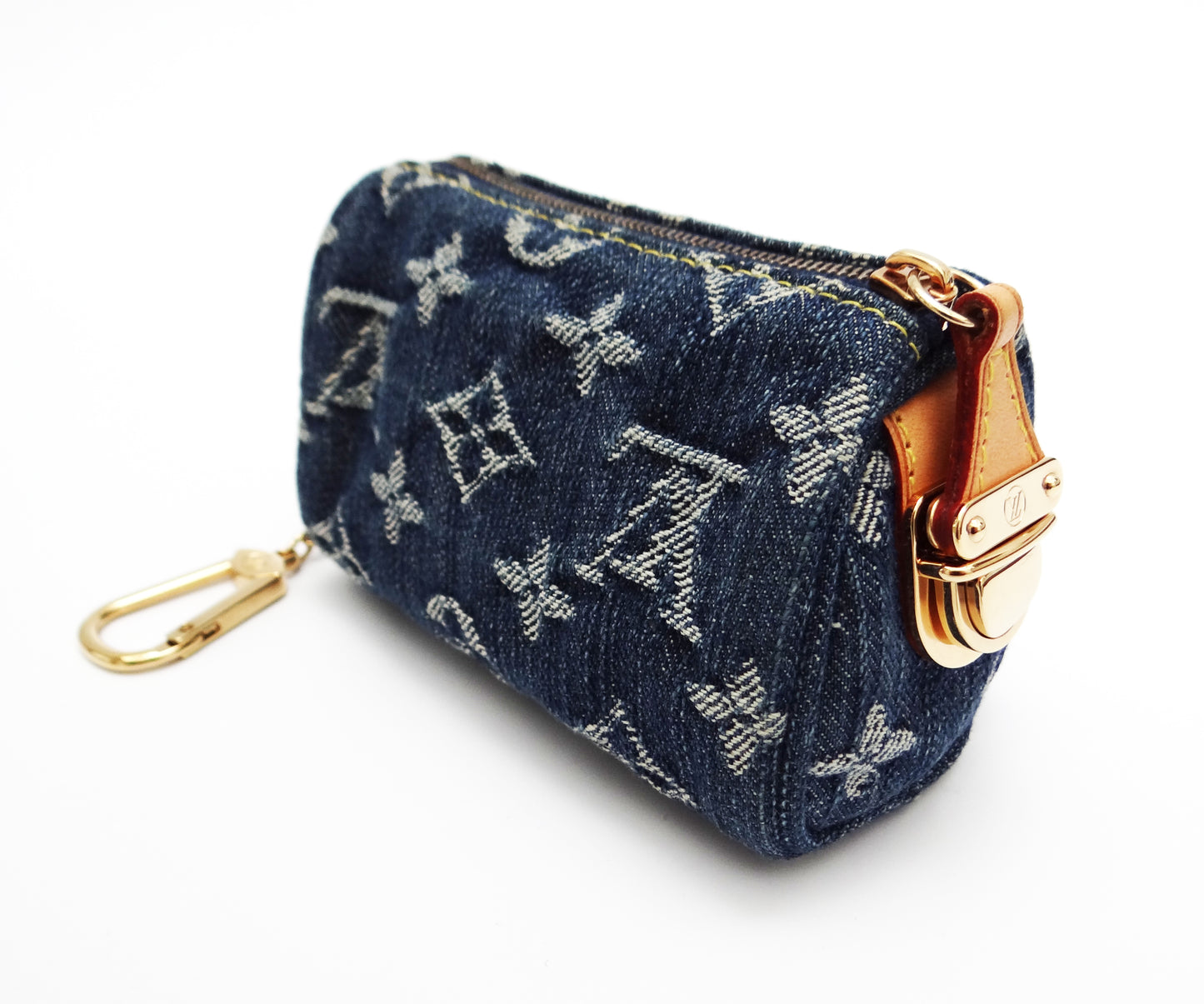 Louis Vuitton Vintage Monogrammed Denim Purse, Small