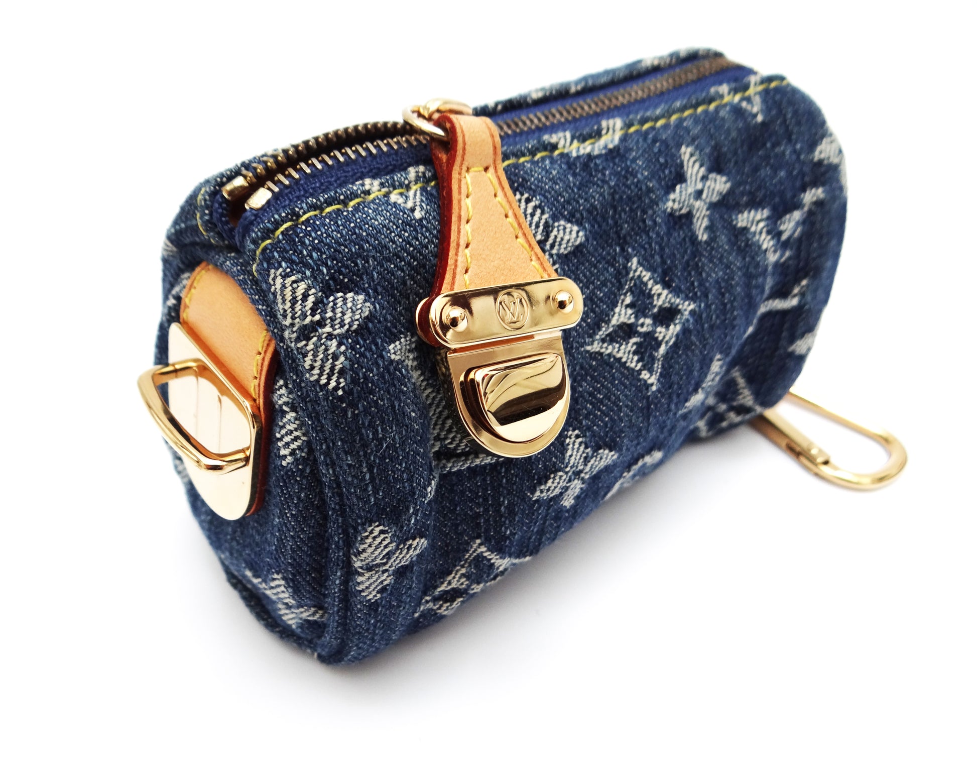 Louis Vuitton Vintage Monogrammed Denim Purse, Small