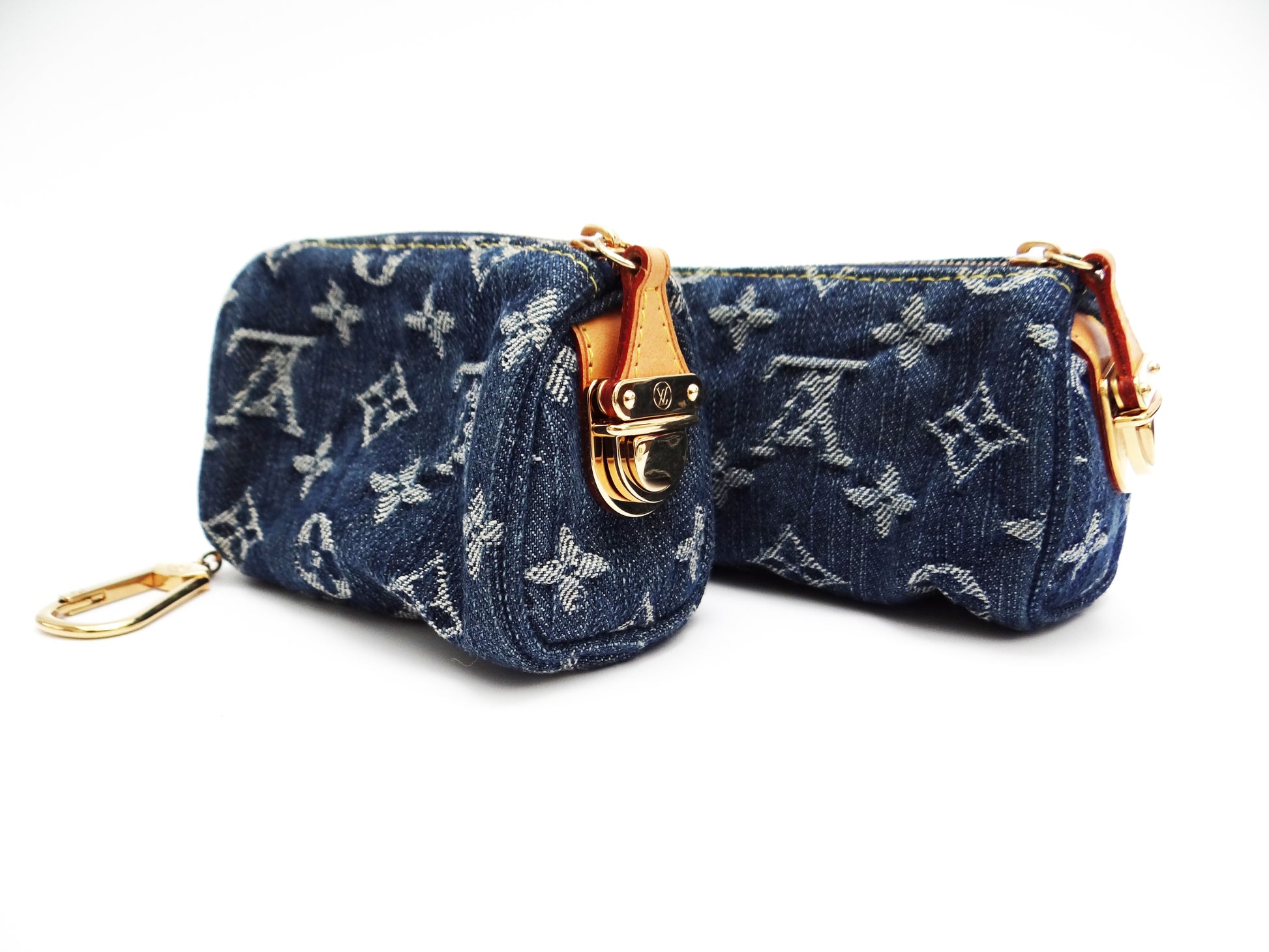 Louis Vuitton Vintage Monogrammed Denim Purse, Small