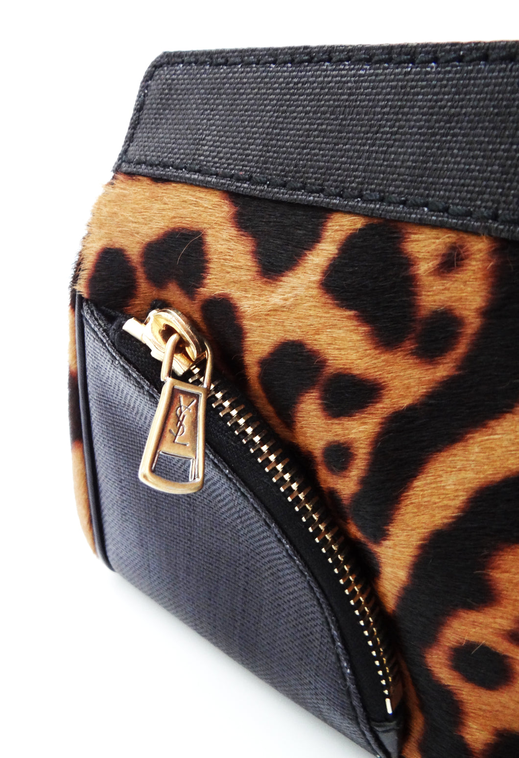 bag, leopard print, leopard print clutch, bag, ysl clutch, gold, clutch,  ysl - Wheretoget