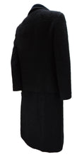 Vintage Norman Hartnell Elegant Black Boucle Skirt Suit UK10