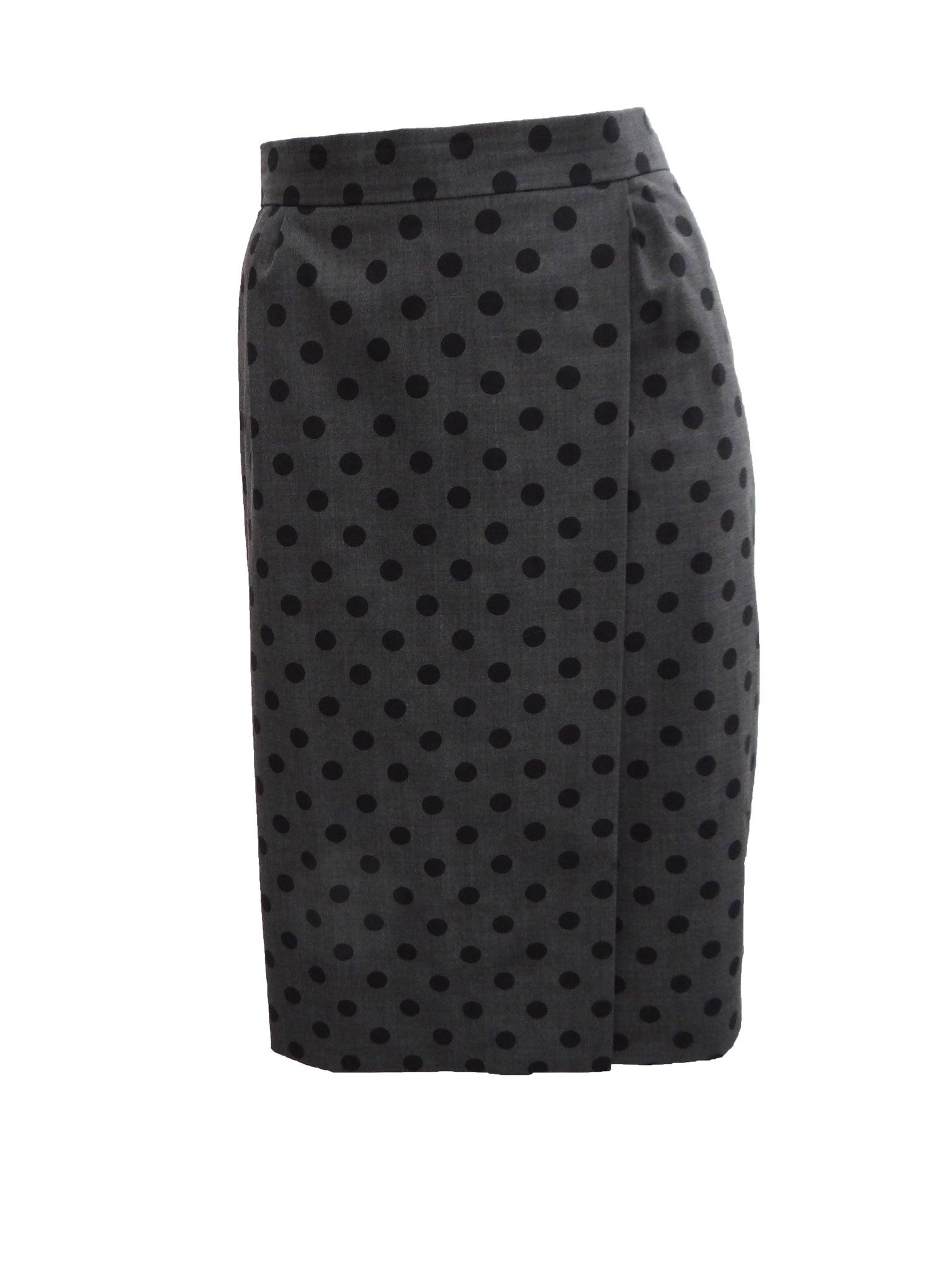 Moschino Polka Dot Wrap Skirt in Grey and Black, UK12 – Menage Modern ...