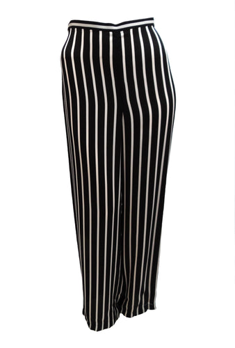 Ralph Lauren Silk Palazzo Pants with Vertical Stripe, UK12