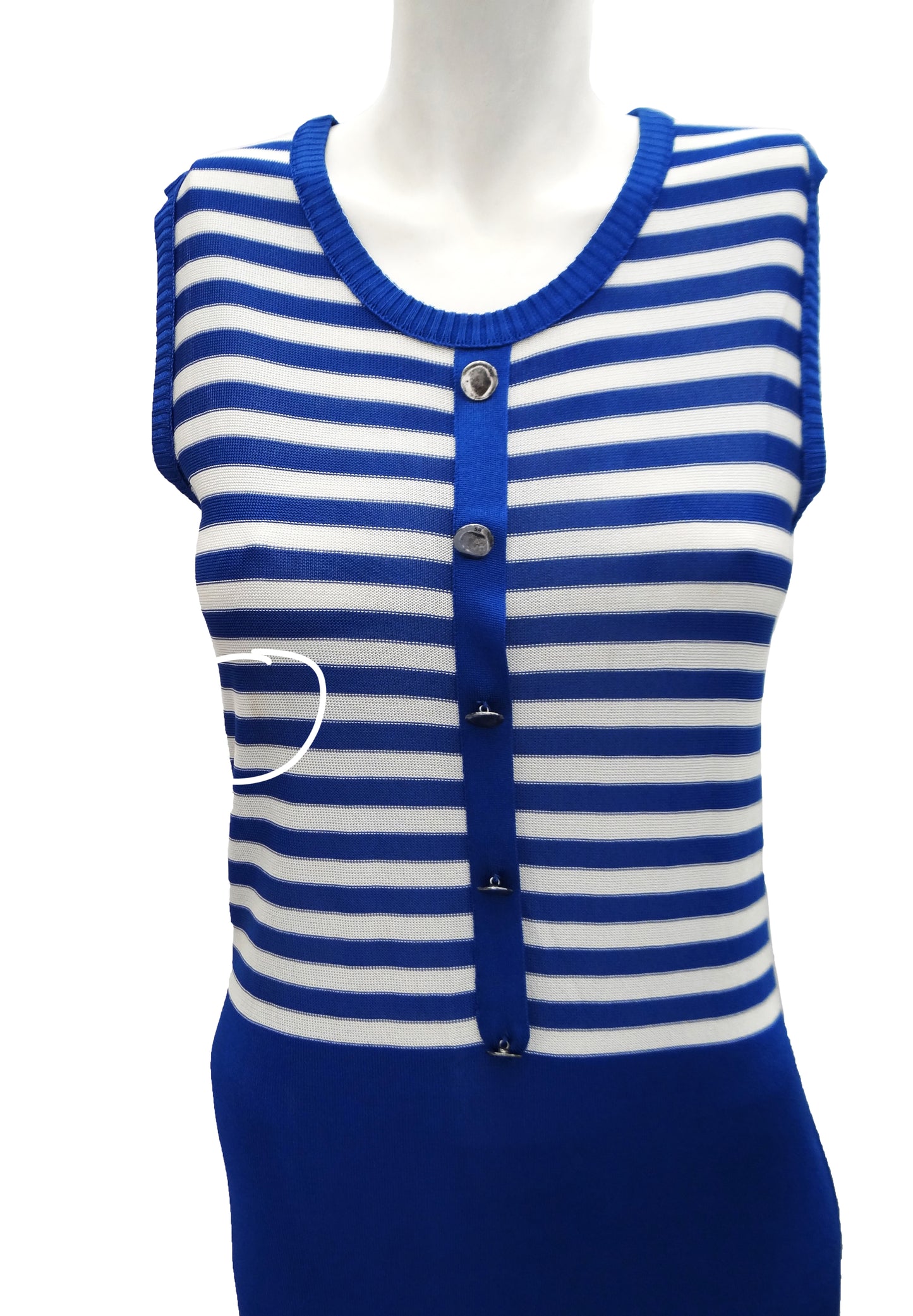 Sonia Rykiel Knitted Dress with Striped Top, UK12