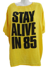 STAY ALIVE IN 85 Vintage Katharine Hamnett Slogan T-shirt, O/S