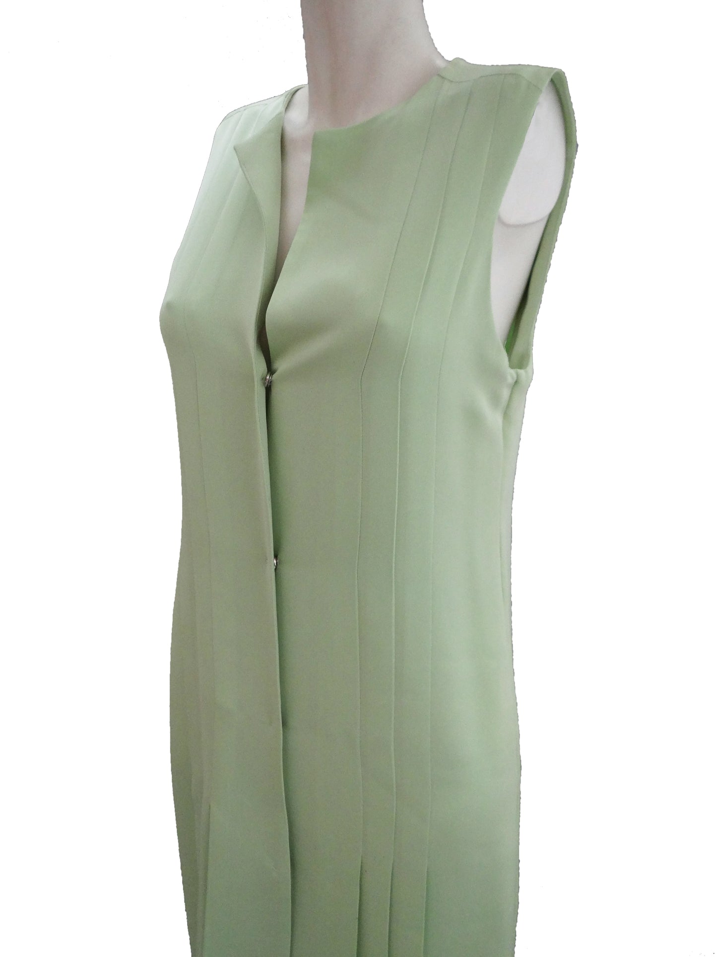 Emilia Wickstead Mint Green Pleated Summer Dress, UK12