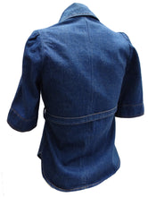 Vintage Denim Short Sleeved Shirt with Belt, c.1970s, UK8-10