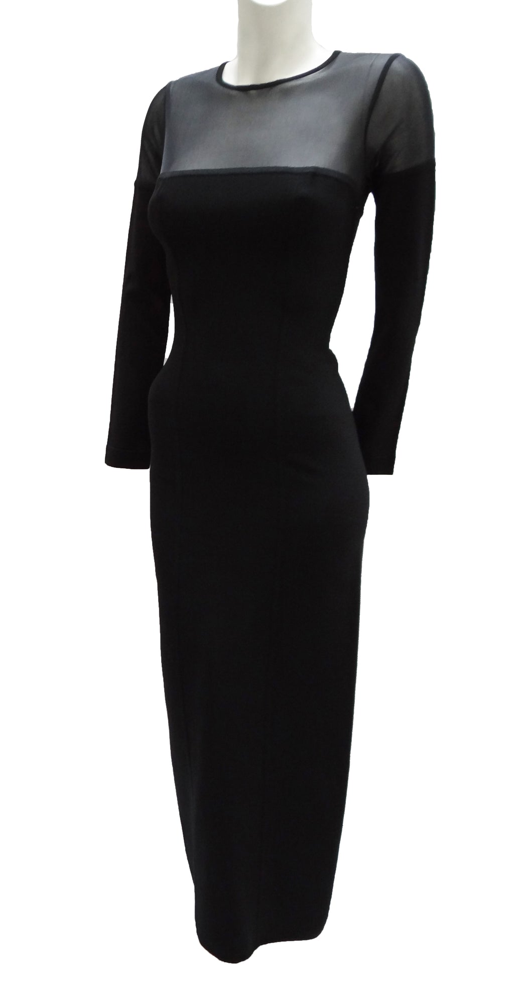 Herve Leger Long Black Evening Dress, UK10