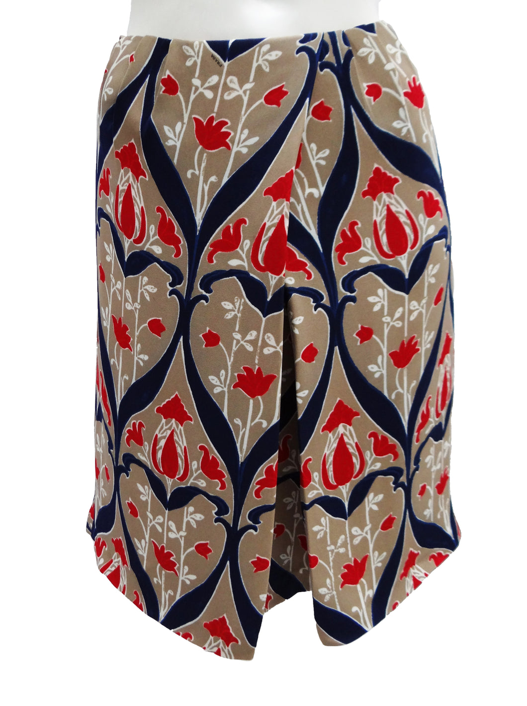 Prada Printed Skirt with Floral Motif, UK8