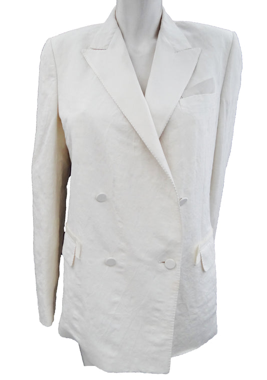 Lanvin White Collection Double Breasted Tuxedo, UK10-12