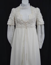 Vintage Bill Gibb Wedding Ensemble, 1973, UK6-8