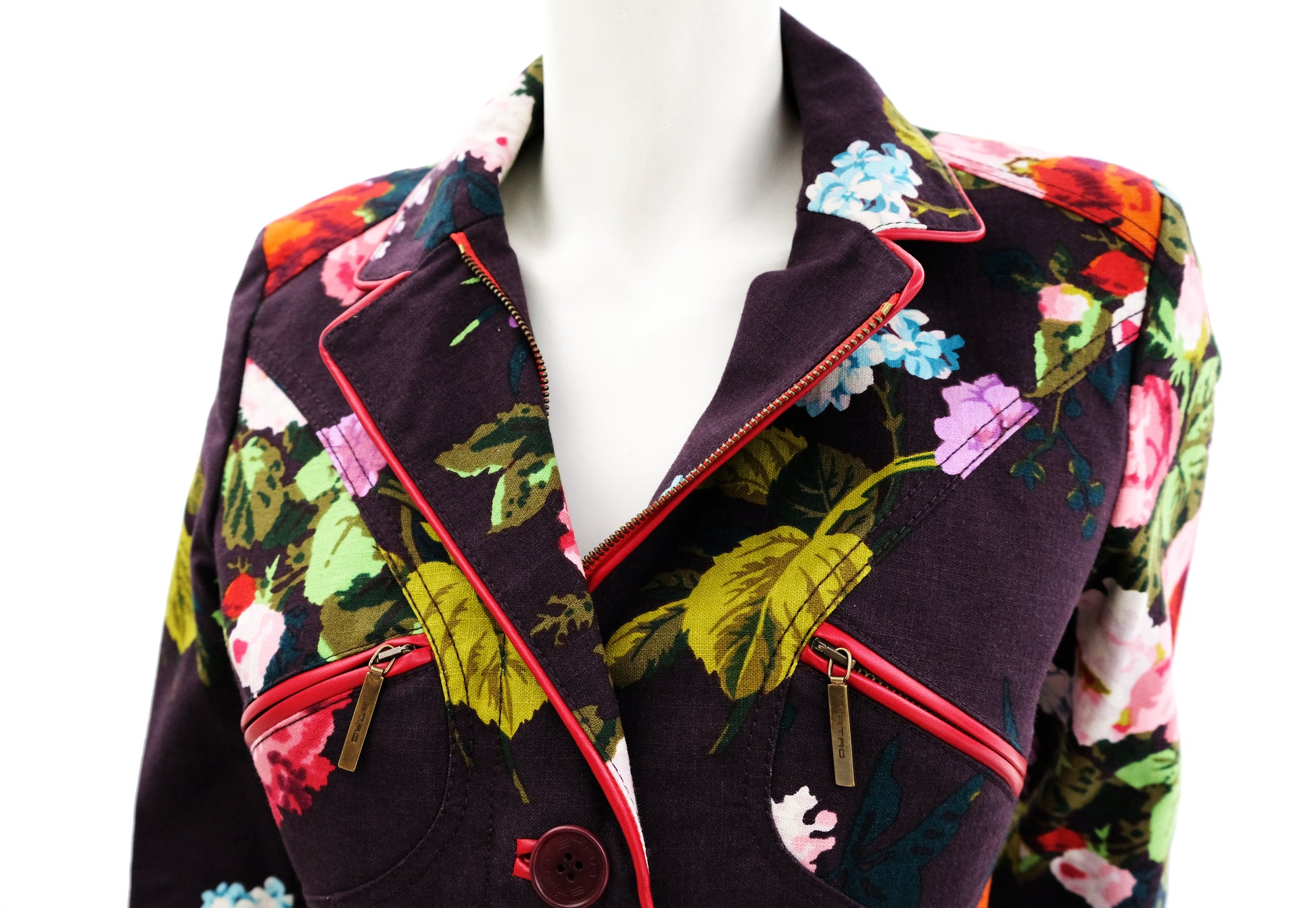 Etro Belted Jacket in Flower Print, UK12