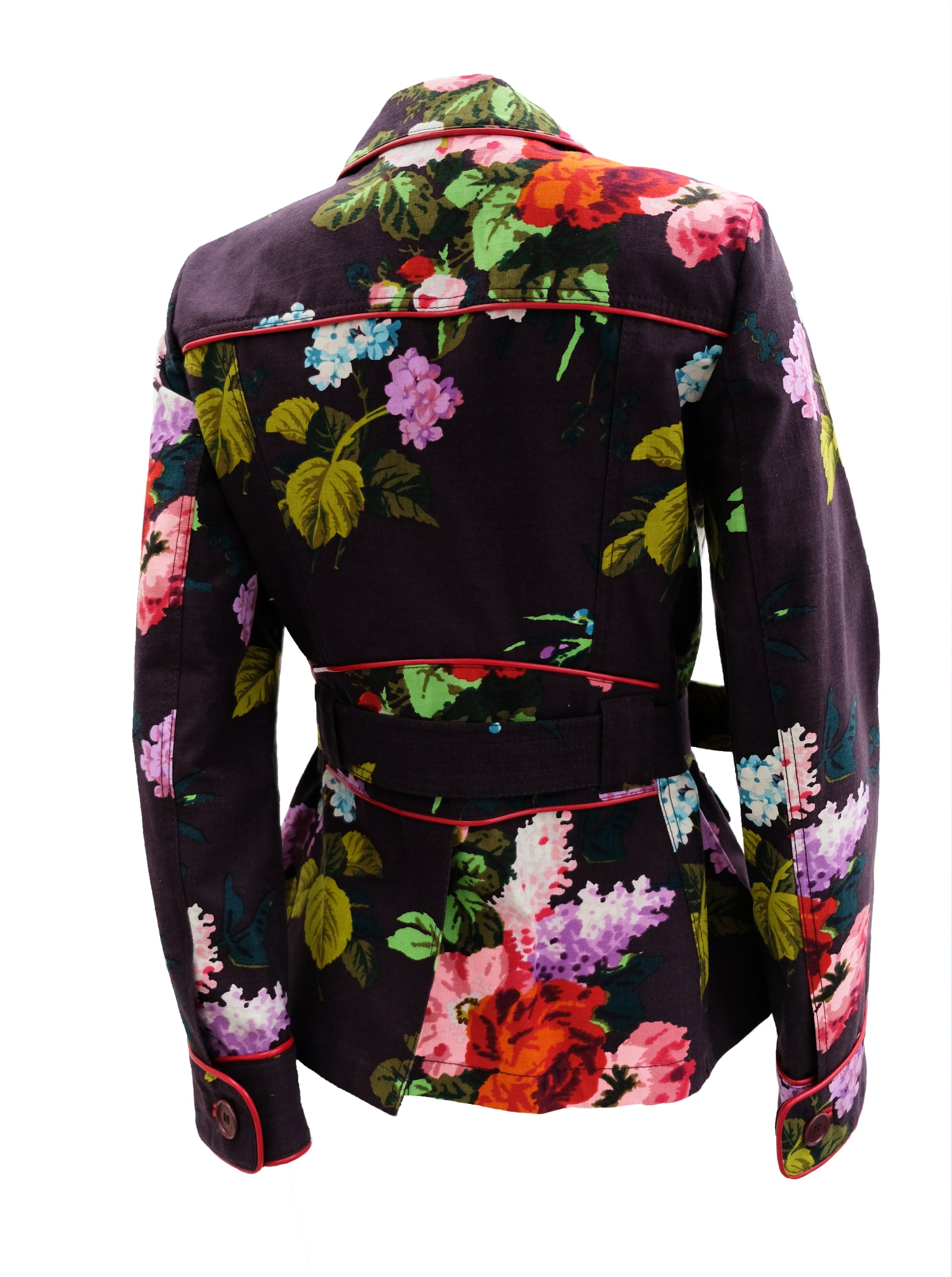 Etro Belted Jacket in Flower Print, UK12