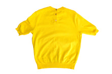 Salvatore Ferragamo Floral Print T shirt in Buttercup Yellow Silk, UK10