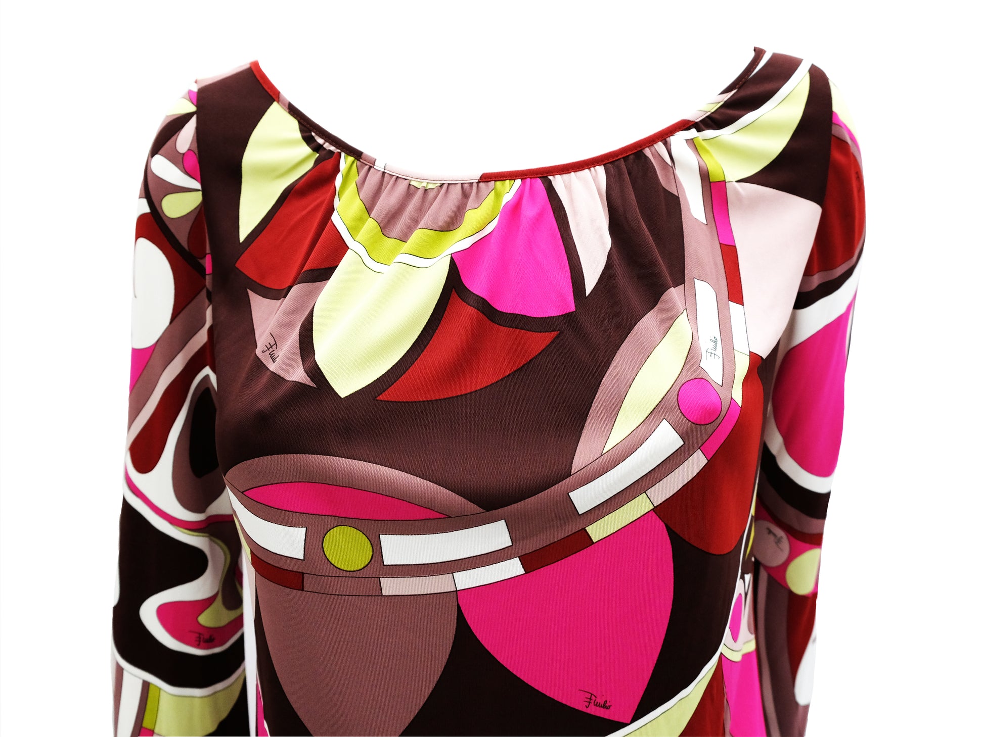 Emilio Pucci Geometric Signature Print Top, UK12