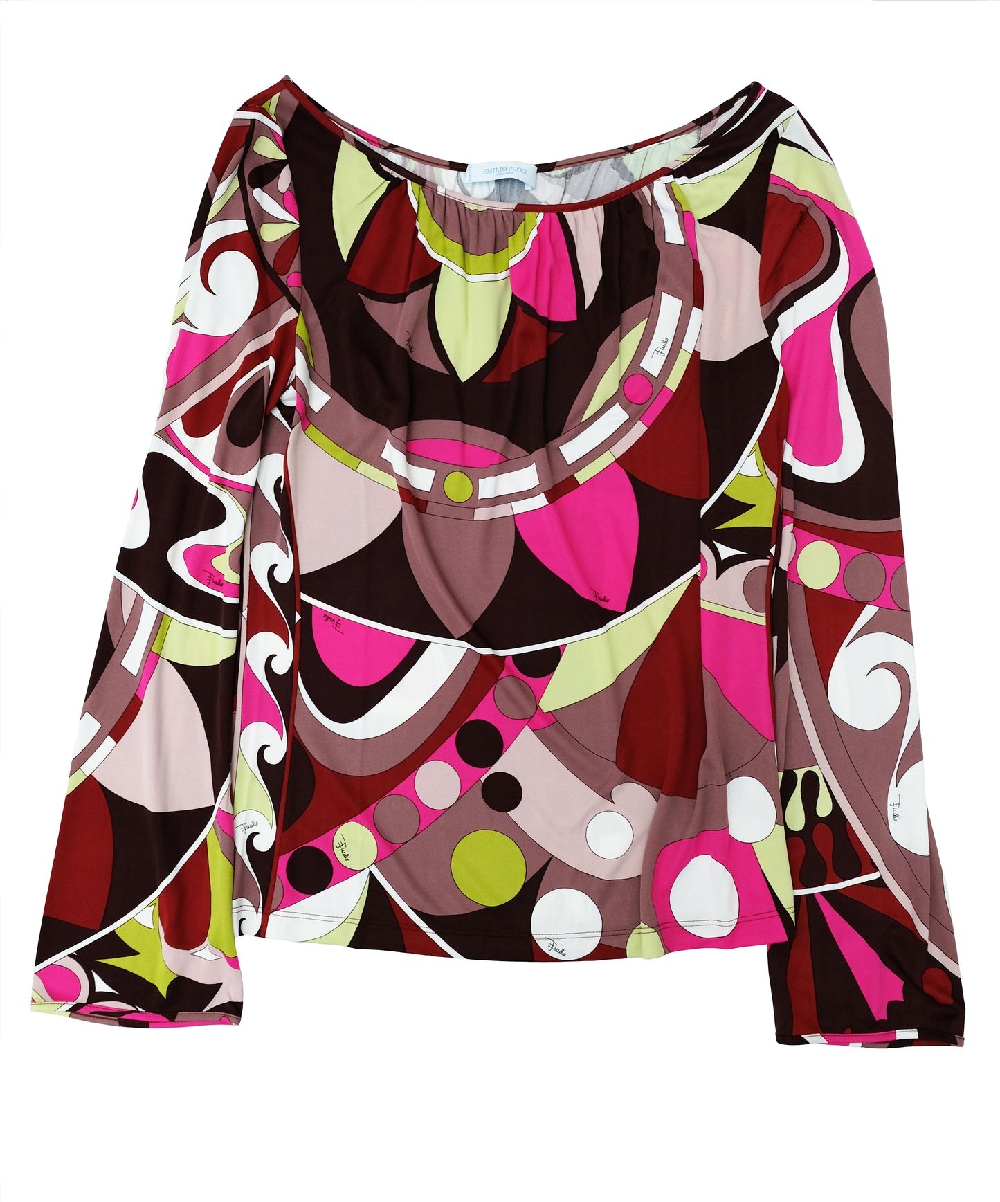 Emilio Pucci Geometric Signature Print Top, UK12