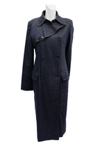 Celine Denim-Look Wool Trench Coat, UK12-14