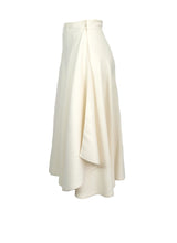 Chloe 1970s Vintage Coat and Matching Wrap Skirt in Ivory Wool, UK10