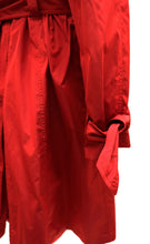 Burberry Raincoat in Red with Tie Belt, UK12