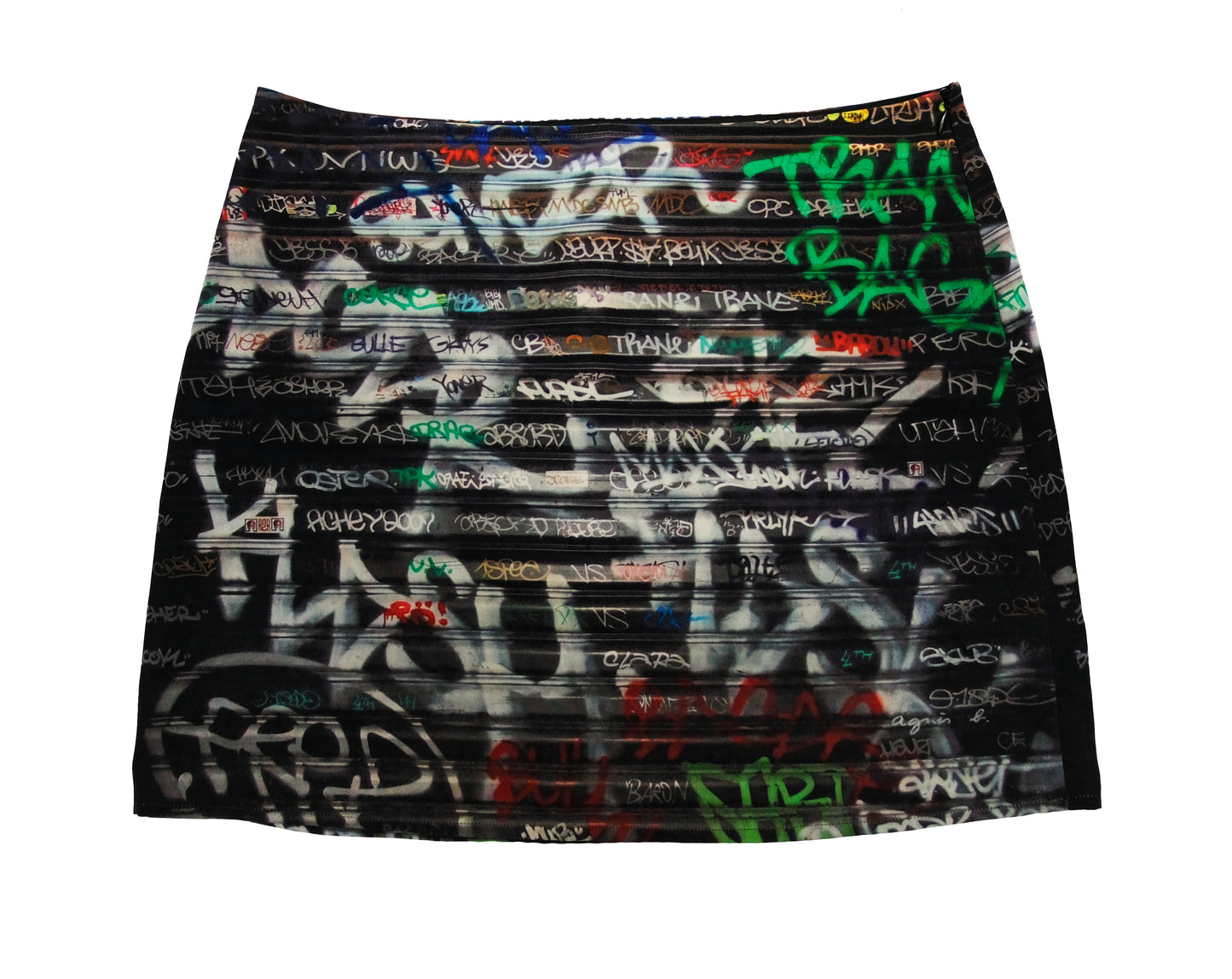 Agnes B Grafitti Photo Print Mini Skirt, UK14-16