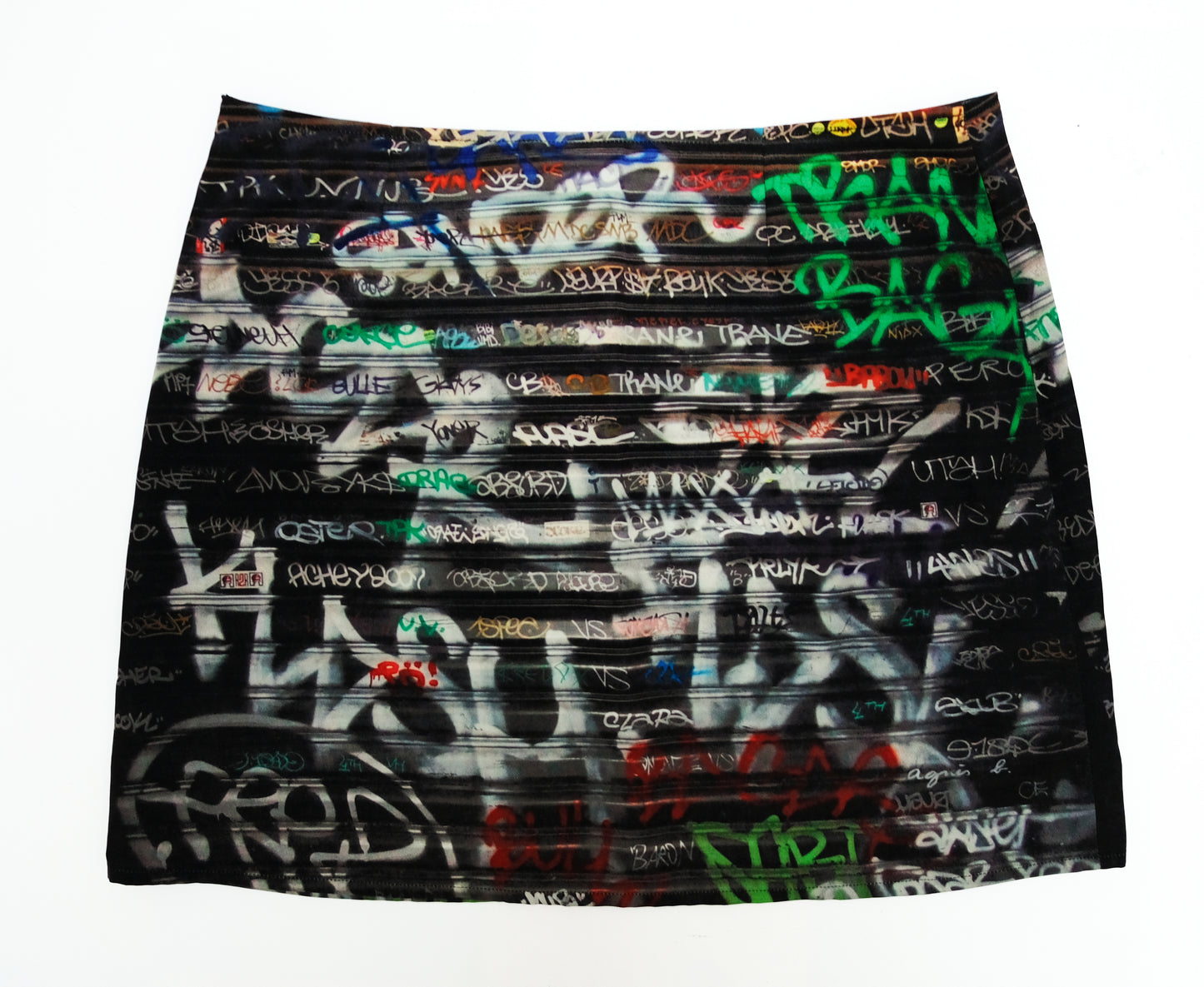 Agnes B Grafitti Photo Print Mini Skirt, UK14-16