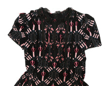 Valentino Love Blade Print Silk Dress, UK12