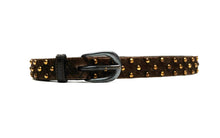 Yves Saint Laurent Rive Gauche Vintage Ponyskin Belt with Studs, S