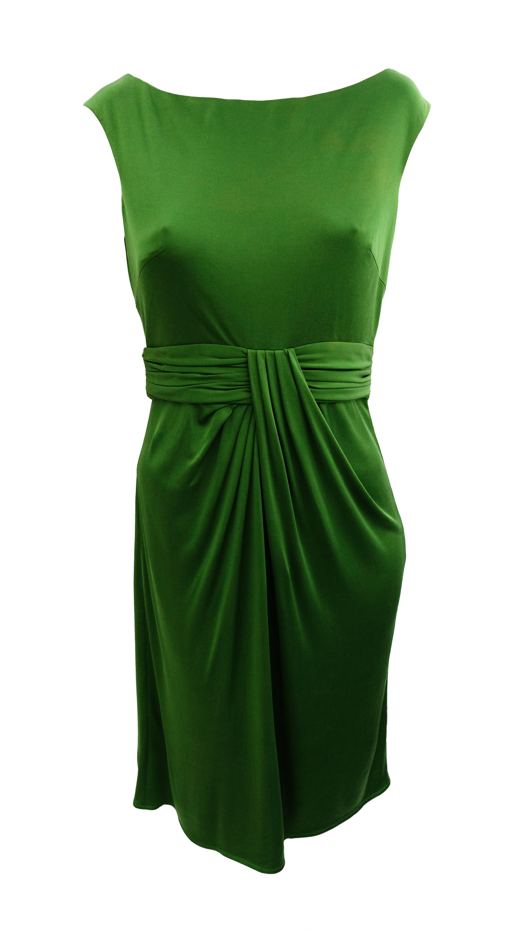 Issa Day Dress in Green Silk Jersey, UK12 – Menage Modern Vintage
