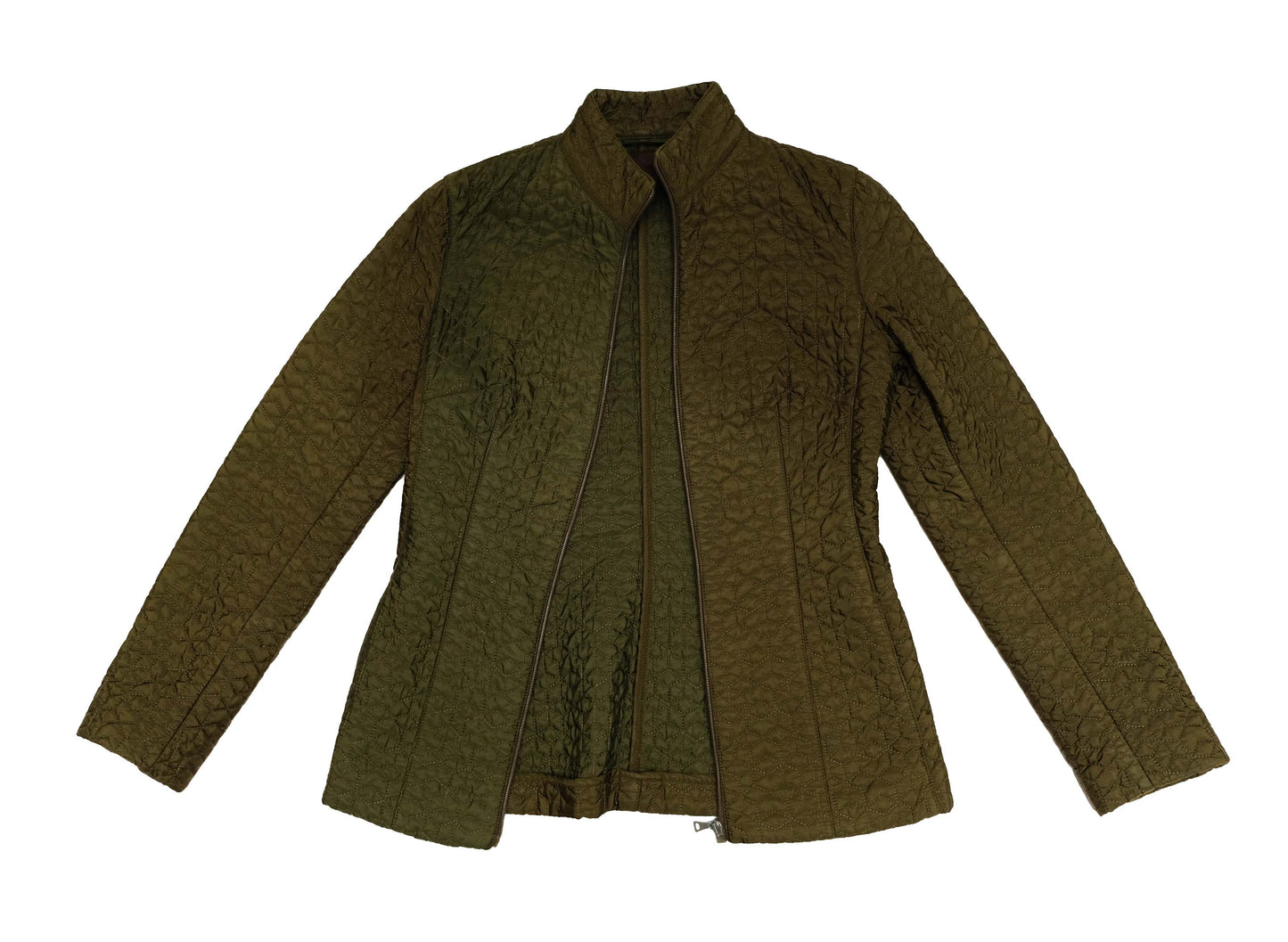 Prada Vintage Quilted Jacket in Olive Green, UK8-10