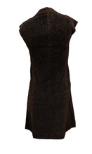 Italian Vintage Sleeveless Dress in Bronze Lamé, UK10