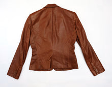 Ralph Lauren Skirt Suit in Soft Brown Leather, UK10-12